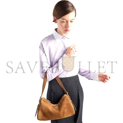 PRADA AIMÉE MEDIUM SUEDE SHOULDER BAG 1BC229 (31*18*10cm) 